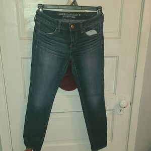 American Eagle Outfitters Women's Dark Blue Skinny Jeans